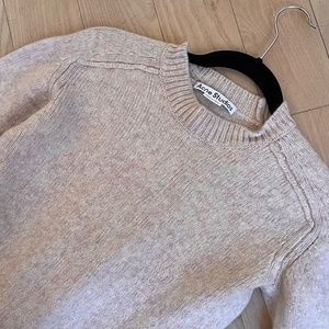 ACNE STUDIOS Wool Crewneck sweater in Cream / Beige (size XXS oversized fit)